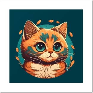 Cute Cat Kitten Lover - Colorful Kitty Cat Posters and Art